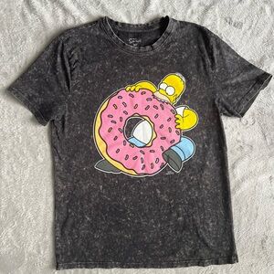 The Simpsons Homer Donut Graphic T-Shirt